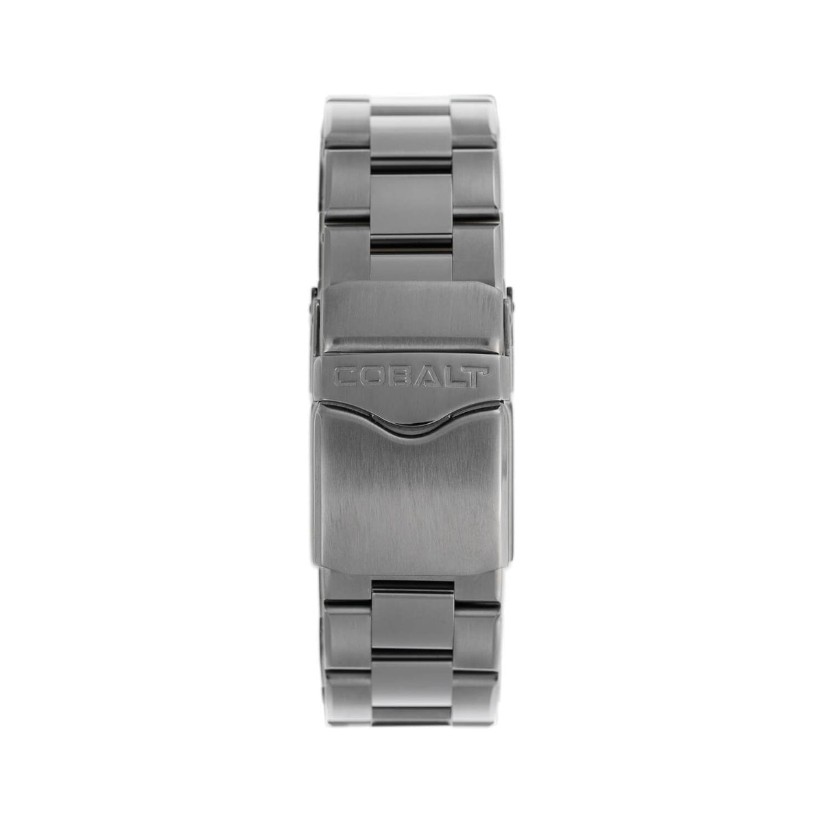 Cobalt Code-X - Gun Metal Gray stainless steel bracelet with secure clasp, combining toughness and modern style.